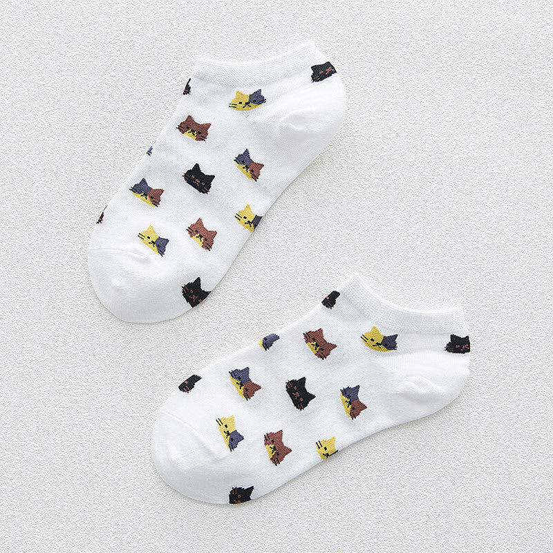 5 Pairs Women's Cat Socks - Funny Claw Ankle Socks