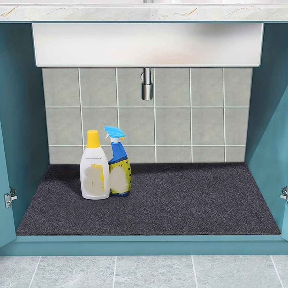 Under Sink Mat Kitchen Cabinet Mat Waterproof Liner Protects Cabinets
