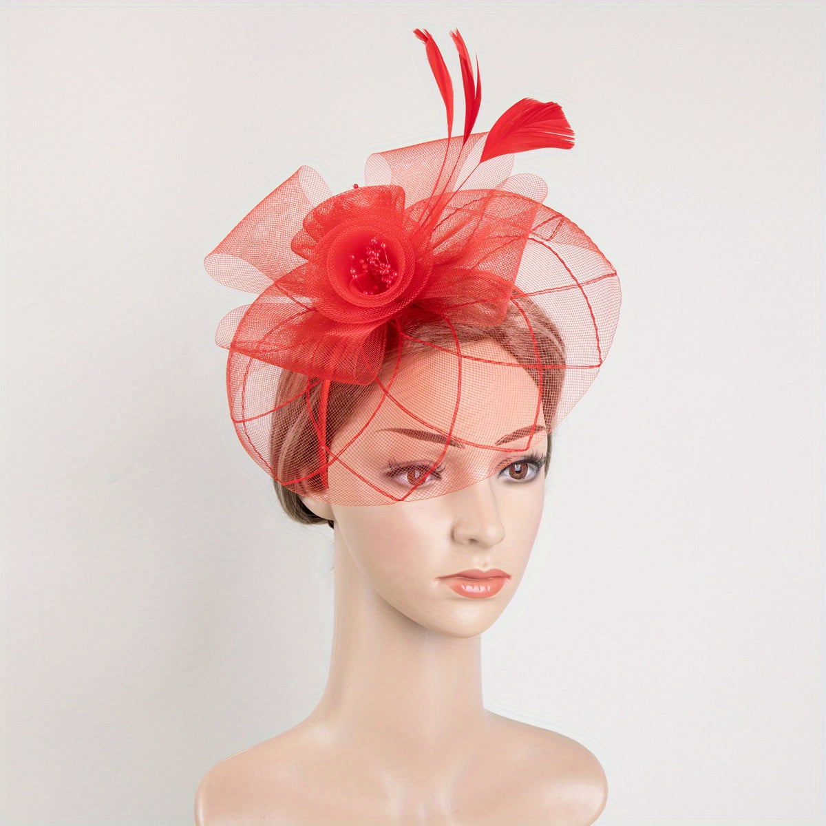 Girls Mesh Flowers Hair Hoop Headwear Hair Accessories Head Jewelry