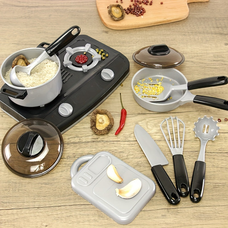Kids Kitchen Toy Pot Set Cooking Simulation Kitchenware Boys Girls Cooking