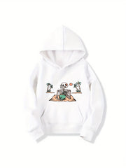 Skeleton Pattern Smart Hoodie For Girls Halloween Party