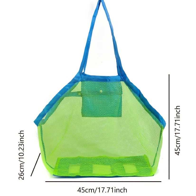 1pc Mesh Beach Bag Extra Large Tote Backpack for Beach Toys Towels Sand Away