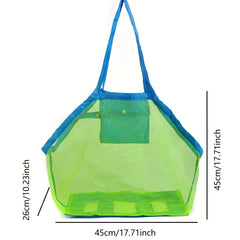 1pc Mesh Beach Bag Extra Large Tote Backpack for Beach Toys Towels Sand Away