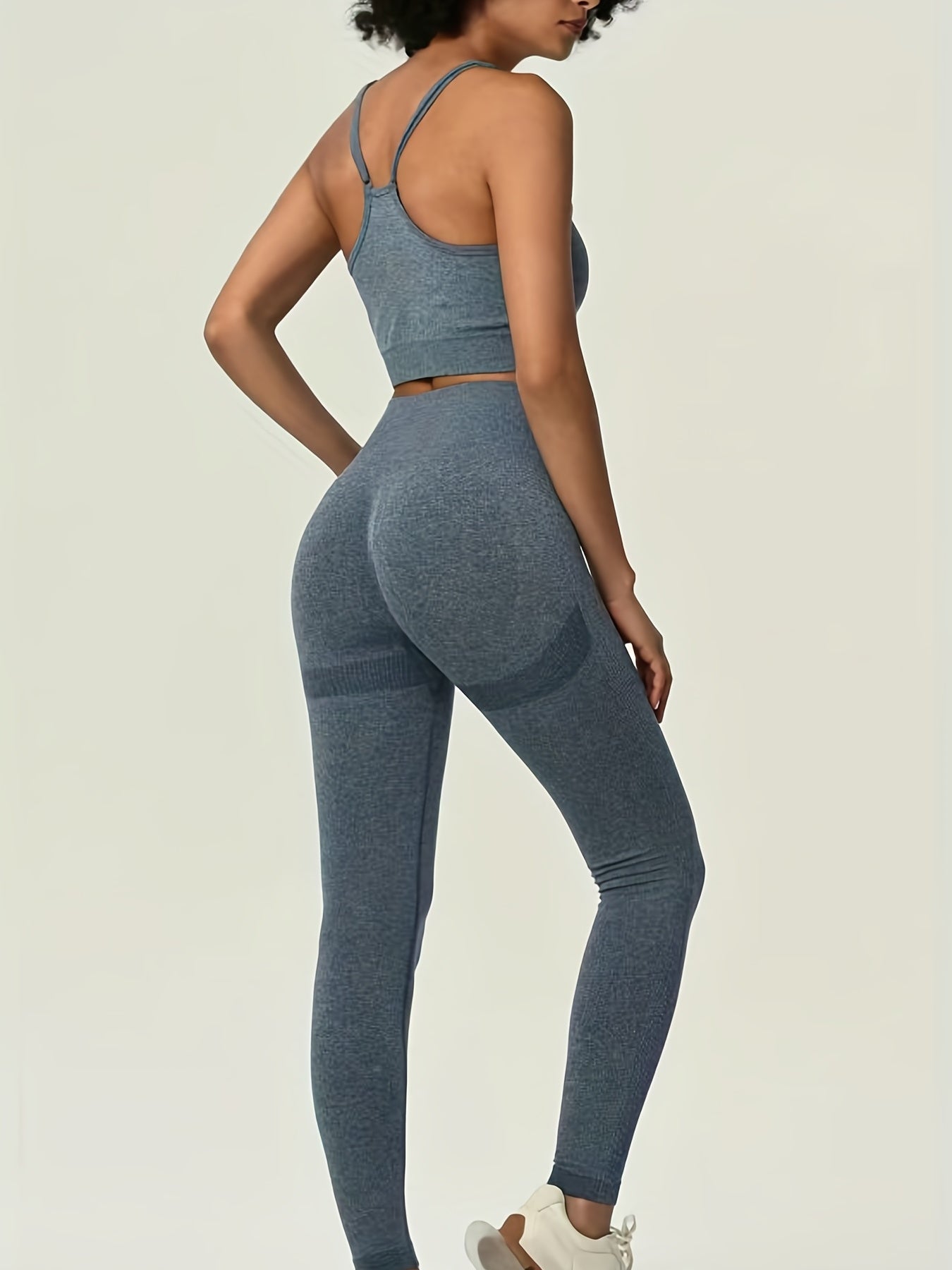 Yoga Sports Set Cami Sports Bra & High Waist Leggings Women's Activewear