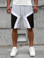 Men's Block Drawstring Shorts for Summer: Running, Basketball, Athletics