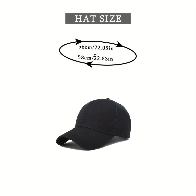 Solid Cotton Baseball Cap Lightweight Casual Couple Dad Hats Unisex Sun Hats