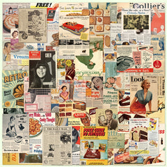 Retro Magazine Newspapers Stickers - DIY Decoration Waterproof Stickers