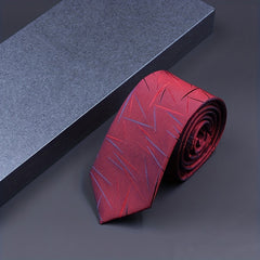 Men's Red and Purple Formal Business Tie