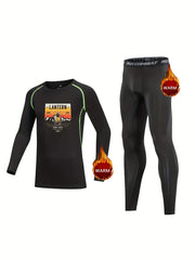 Kids Compression Fleece Sets with Cartoon Pattern