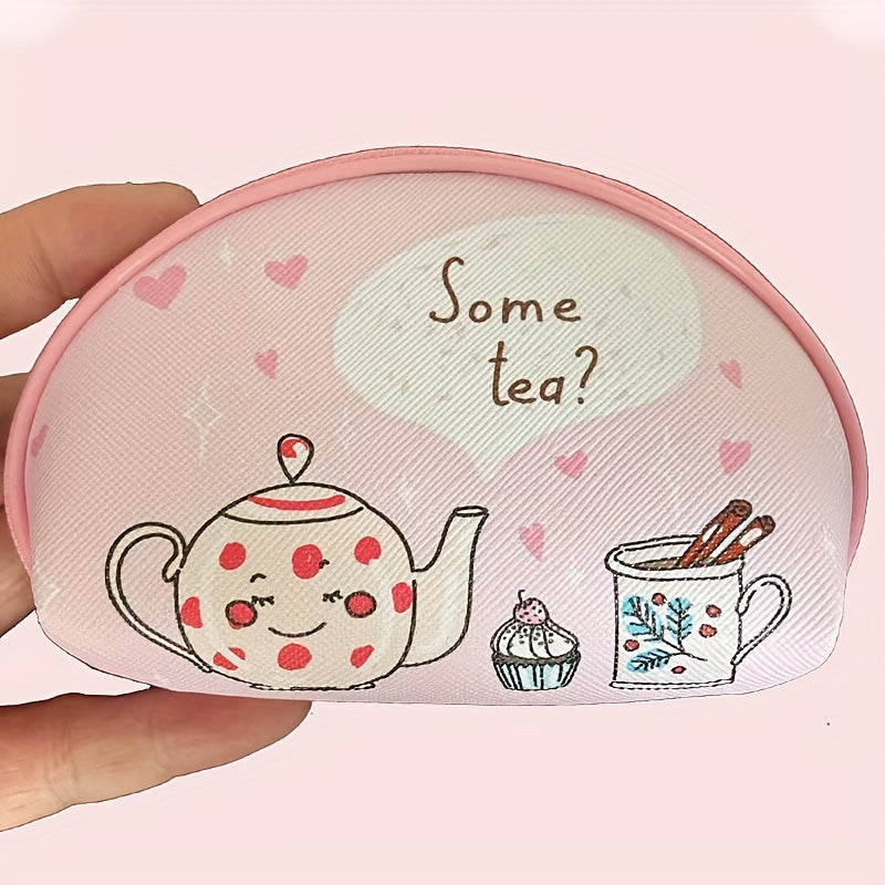 Casual Cartoon Zipper Coin Purse For Girls