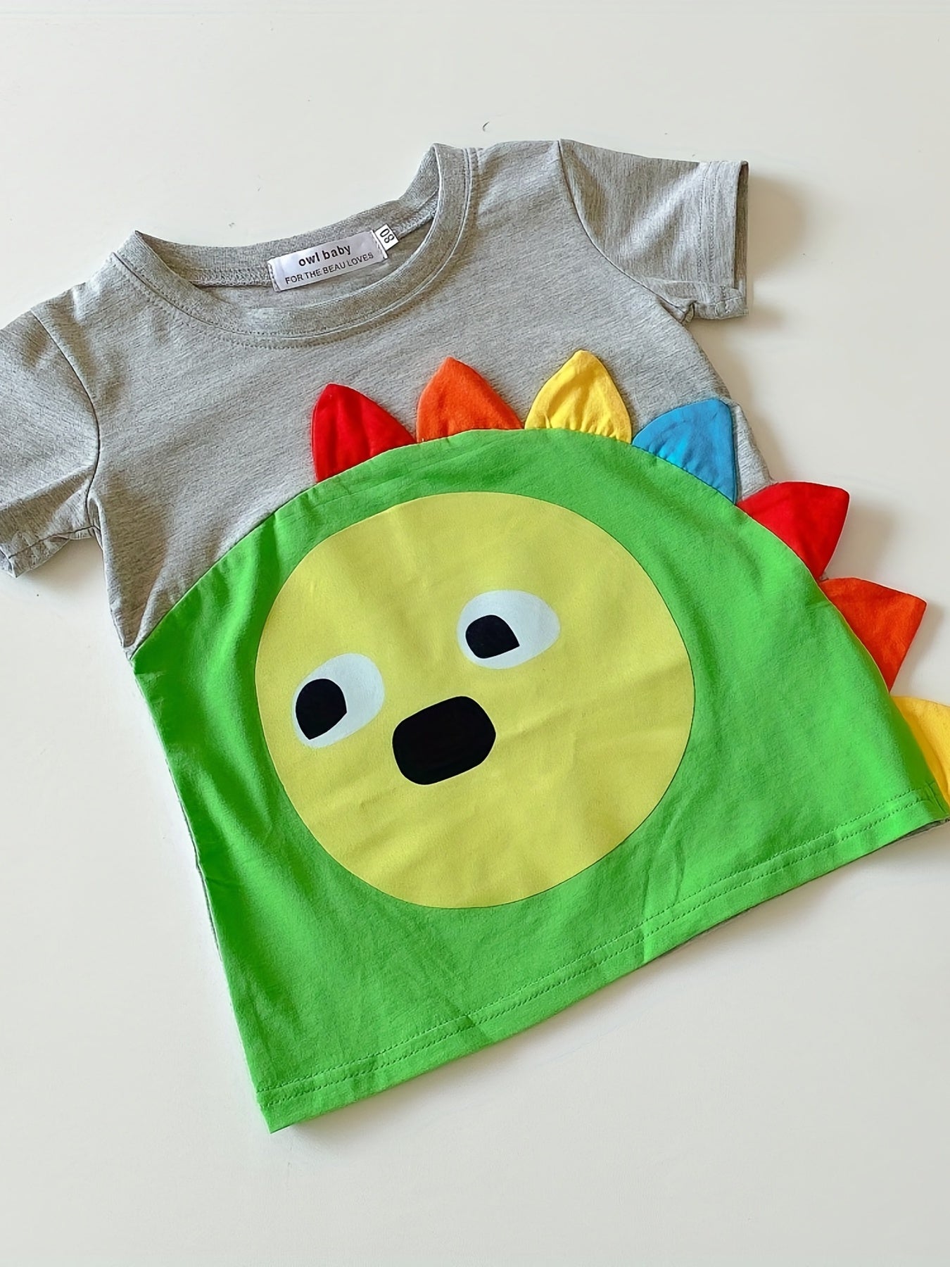 Cartoon Dinosaur 3D Print Kids T shirt Short Sleeve Tee Top