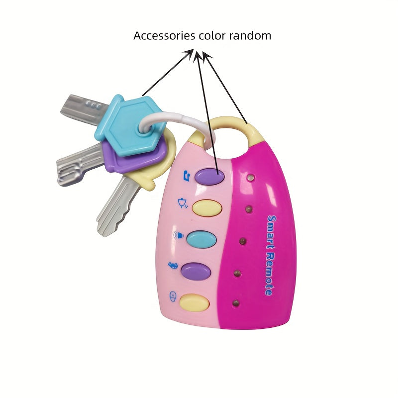 Baby Toy Musical Cartoon Car Key Vocal Smart Remote Car Voices Pretend Play