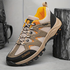 CLHOO Hiking Boots Men's Non Slip Lace Up Shoes