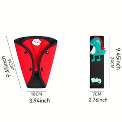Car Seat Belt Fixer for Kids Anti Neck Shoulder Protector Set
