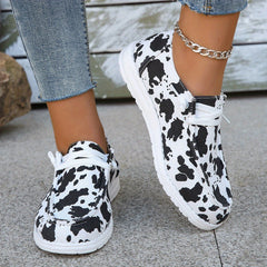 Women's Canvas Slip-On Lace Up Shoes