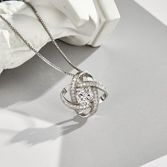 Bonus Daughter CZ Knot Necklace Message Card Birthday