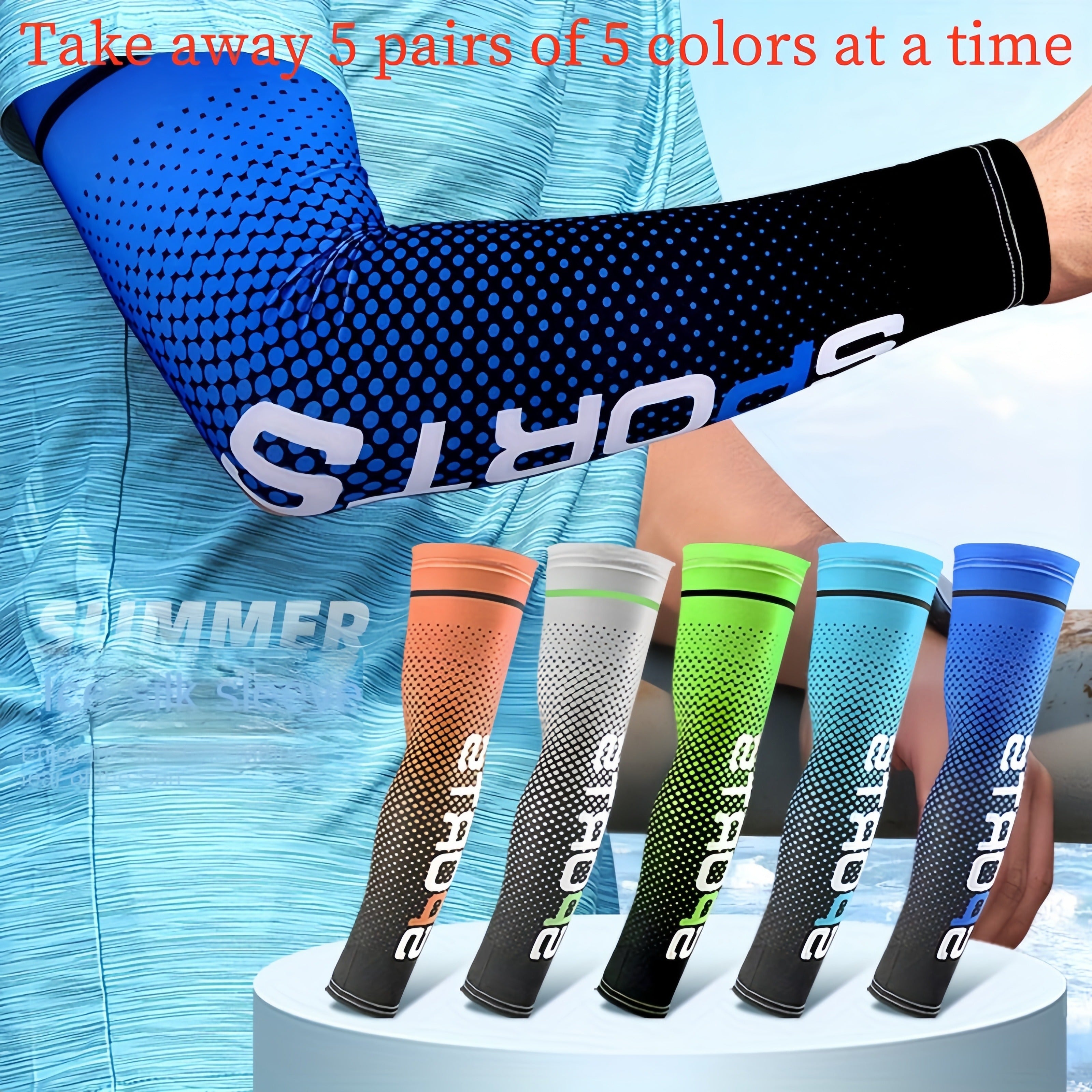 Breathable Sleeves 5 Pairs Elastic Fit Hand Washable Durable Material