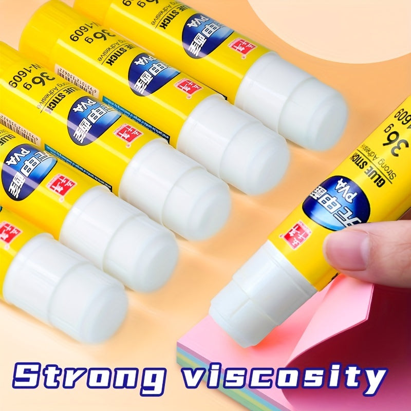 6pcs 1.26oz Colorless Glue Stick Washable Safe School Supplies