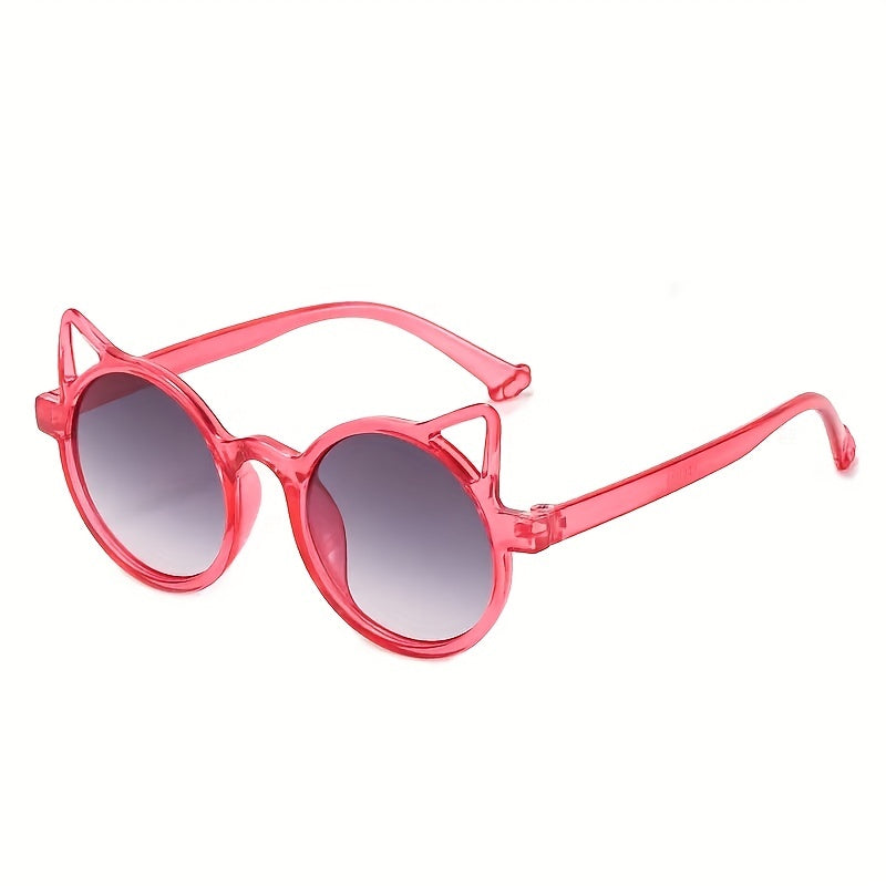 Cute Cat Ear Round Glasses for Kids