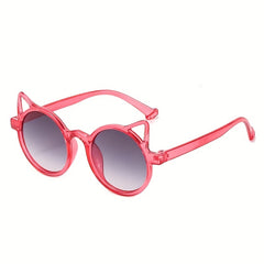 Cute Cat Ear Round Glasses for Kids