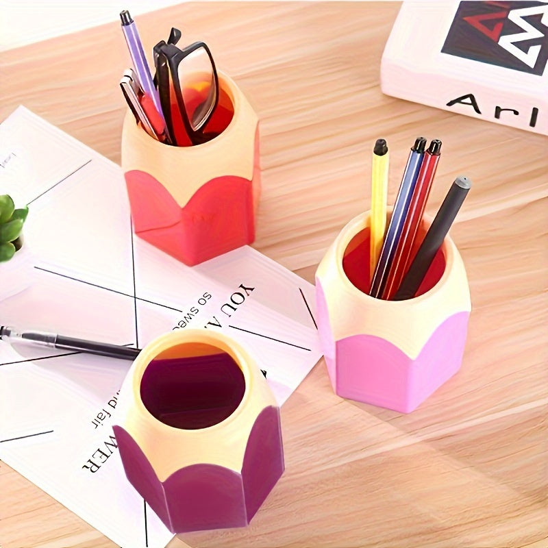 Creative Pencil Holder Stylish Desktop Storage Pen Styling Organizer Container