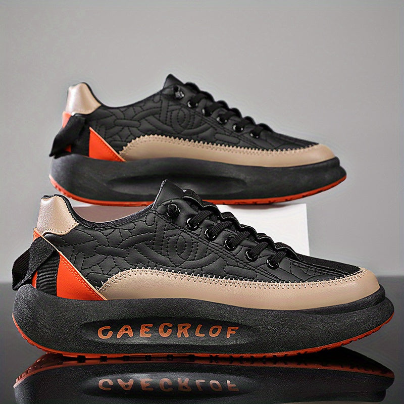 Men's Stitched Lace Up Chunky Sneakers Assorted Colors
