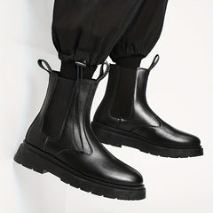 Men's High Top Round Toe Chelsea Boots