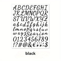 Handwritten Flower Body Letter Stickers Vinyl 26 Letters Number Stickers