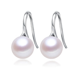 925 Silver Freshwater Pearl Drop Earrings Formal Dress Banquet Accessories