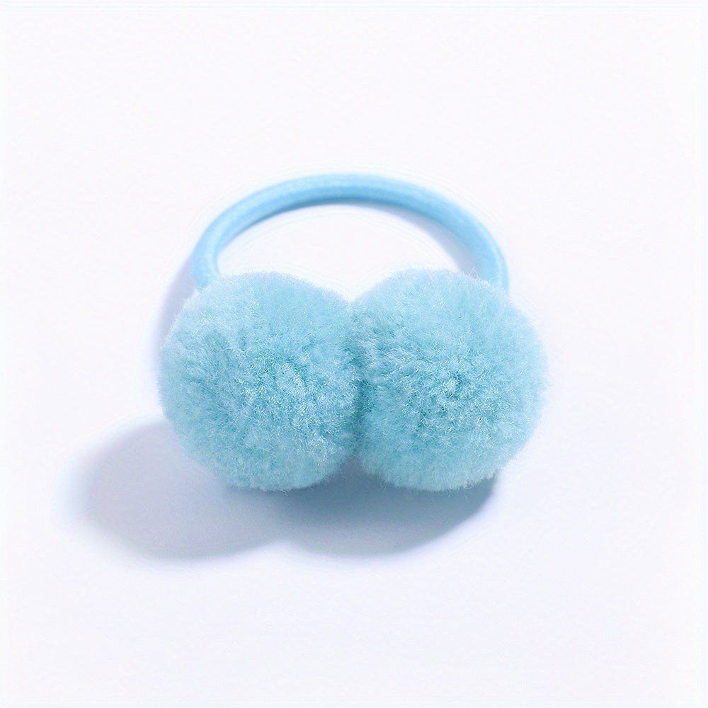 Baby Girls Ball Decor Hair Tie Scrunchies Ponytail Holders