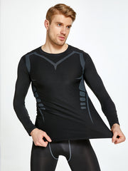 Men's Compression Long Sleeve Sports Shirt for Basketball Football Running