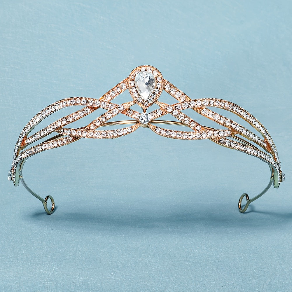 Baroque Crown Headband Crystal Tiara For Women