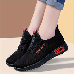 Mesh Breathable Low Top Walking Sneakers Running Shoes Women's Footw