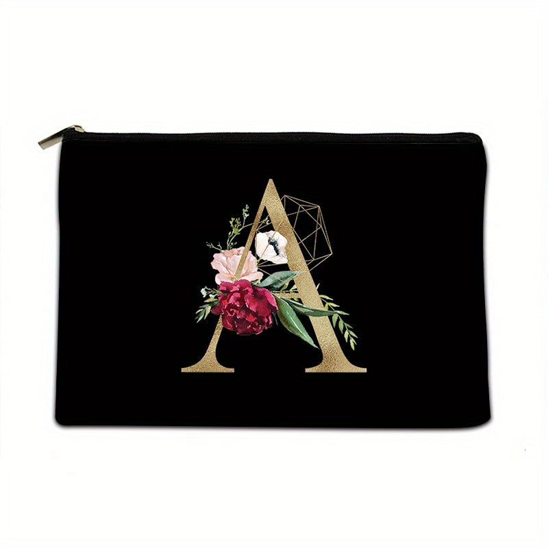 Letter Pattern Zipper Coin Purse Lightweight Clutch Purse
