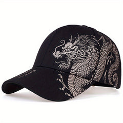 Dragon Print Baseball Cap Breathable Sunscreen Hat Outdoor