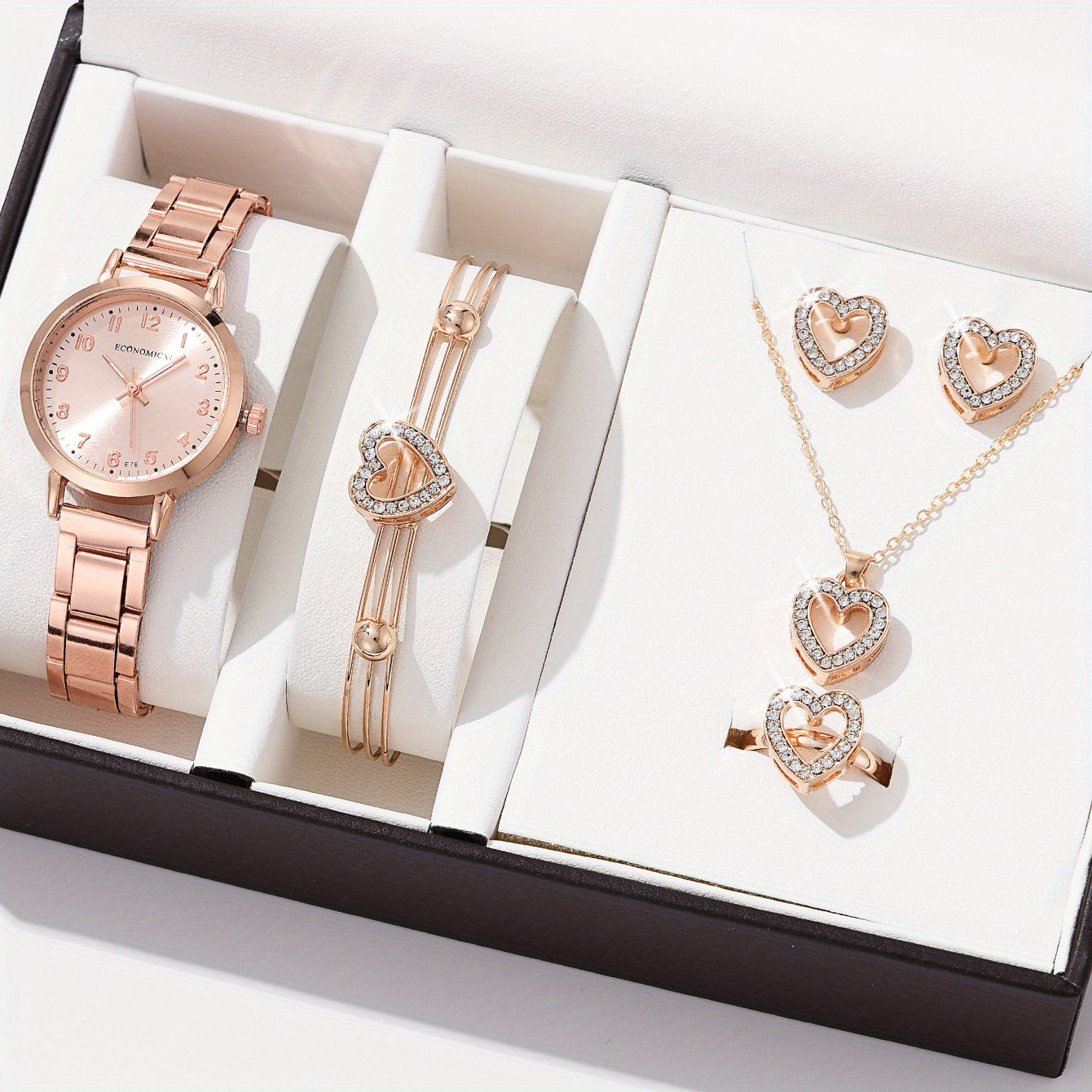 6pcs Faux Diamond Music Sign Watch Set