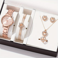 6pcs Faux Diamond Music Sign Watch Set