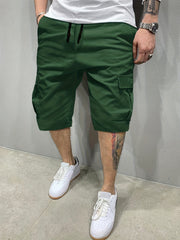 Men's Breathable Cargo Short Pants with Flap Pocket for Hiking Fishing
