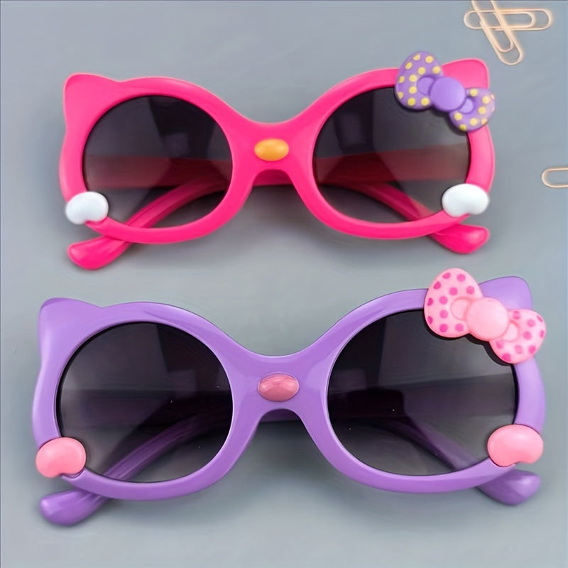 Kids Bow Cartoon Sunglasses UV Protection
