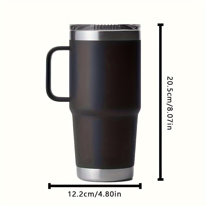 30oz Stainless Steel Insulated Tumbler With Handle, Straw & Lid