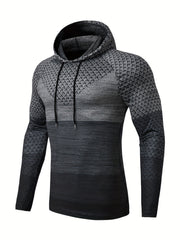 Men's Graphic Hoodie High Stretch Long Sleeve