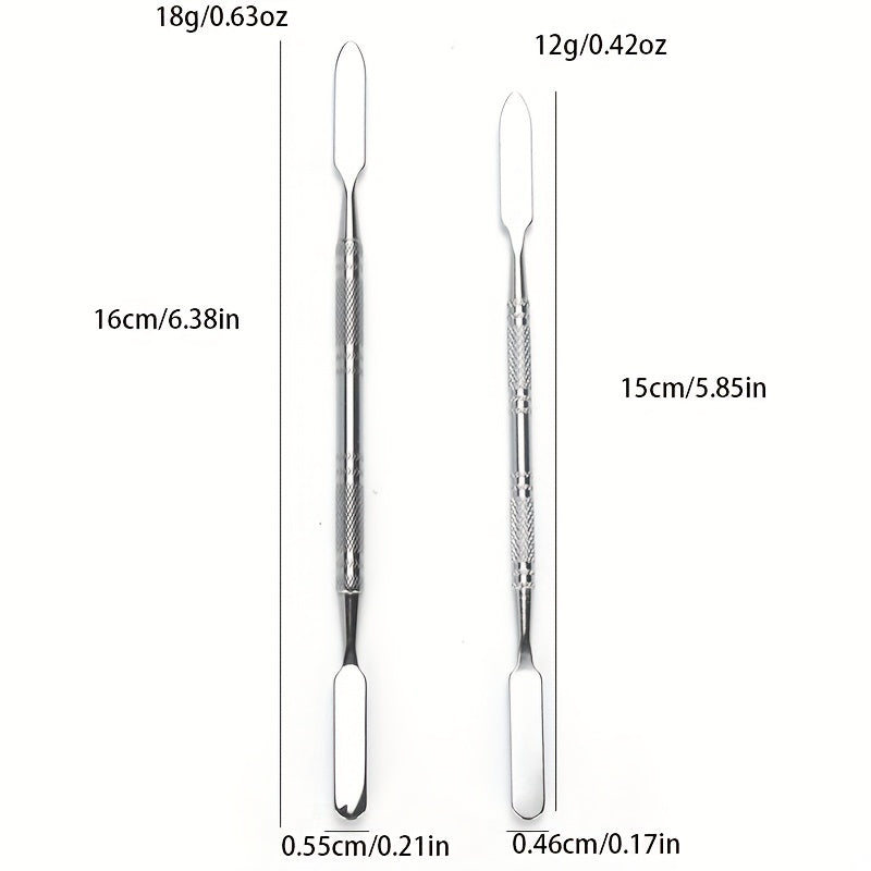 Stainless Steel Makeup Spatula Nail Art Stick Stirring Rod