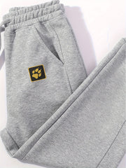 Dog Paw Pattern Men's Drawstring Sweatpants Pocket Casual Comfy Jogger Pants