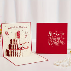 3D Pop Up Birthday Cake Greeting Card - Perfect For Various Occasions