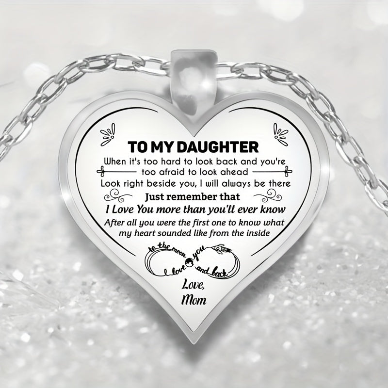 Heart Shaped Pendant Necklace for Daughter