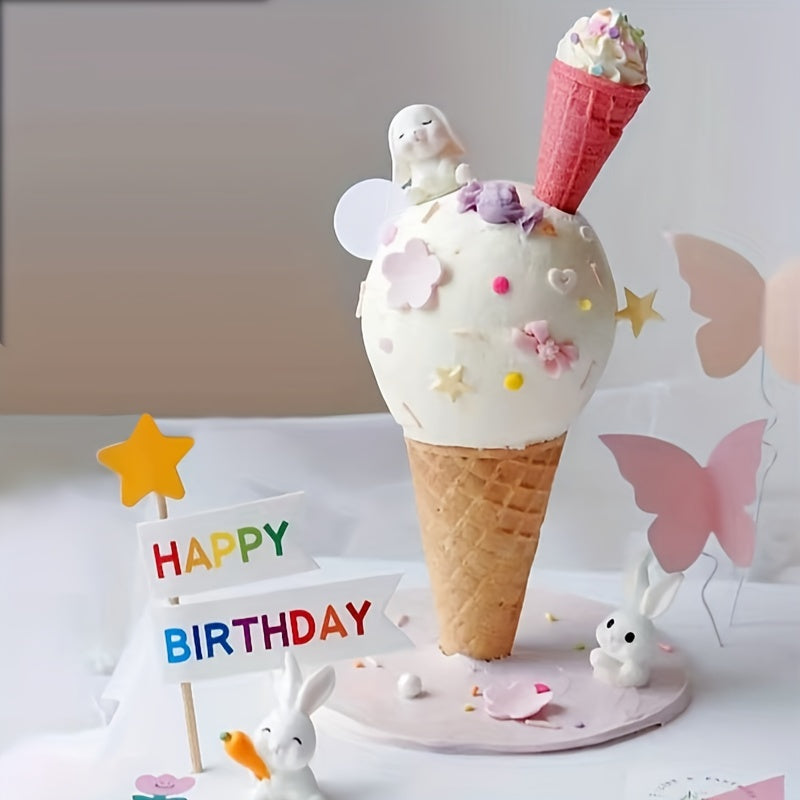 1pc Donut Ice Cream Cake Stake Holder Bracket Birthday Cake Dessert