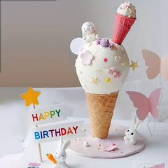 1pc Donut Ice Cream Cake Stake Holder Bracket Birthday Cake Dessert