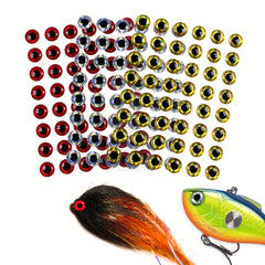 500PCS Holo 3D Fish Eyes for DIY Lures Jig Baits