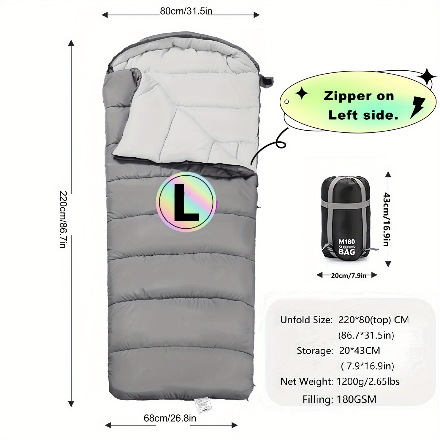 Thickened Comfort Sleeping Bag for Camping Hiking Traveling