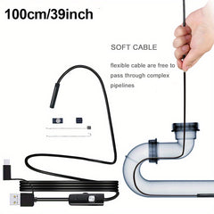 3-in-1 Type C USB Inspection Camera Industrial Endoscope Waterproof Tube Camera